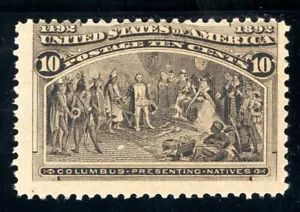 USAstamps Unused FVF US 1893 Columbian Expo Presenting Natives Scott 237 MNH - Picture 1 of 2