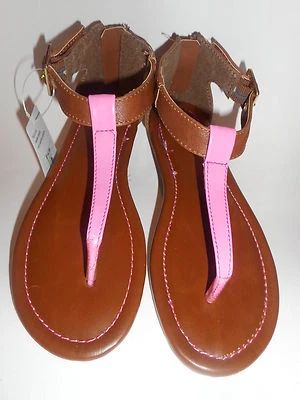 Sandalias Xhilaration Correa en T Jóvenes Niñas Talla 2 Nuevas con Etiquetas - Rosa  Foto 1 de 3