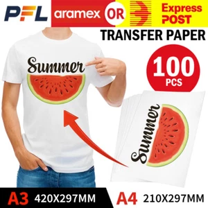 100 sheets A3/A4 Heat Sublimation Transfer Paper For Light India Modal T-shirt - Picture 1 of 11
