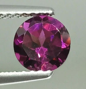 1.00 Cts Beautiful Pinkish  Natural Rhodolite Mozambique Garnet  Round - Picture 1 of 3