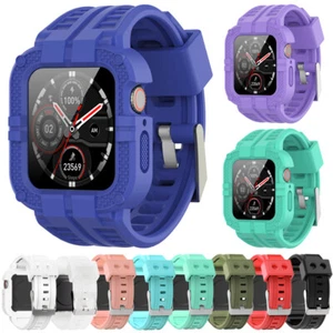 For Apple Watch Series 8/7/6/5/4/3/SE Rugged Case with Band Strap 41mm/44mm/45mm - Picture 1 of 32