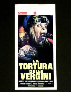 LA TORTURA DELLE VERGINI locandina poster Herbert Lom Hexen Erotico Erotic AX4 - Foto 1 di 1