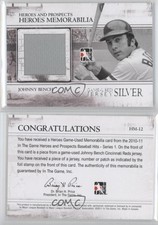 2011 ITG Heroes and Prospects Memorabilia Silver Jersey /160 Johnny Bench HOF