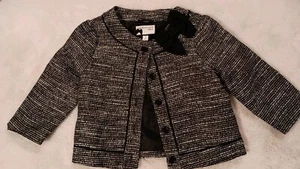Janie And Jack Girls Size 7 Navy Blue Sparkle Dress Jacket - Picture 1 of 5
