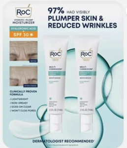 Roc Hydrate & Plump Feuchtigkeitscreme mit LSF 30, 2,5 Fluid Unze 2er Pack (neu) - Bild 1 von 1