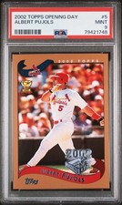 Albert Pujols 2002 Topps Opening Day #5  PSA 9 MINT  St. Louis Cardinals  #2