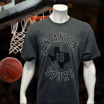Camiseta Majestic San Antonio Spurs NBA Pau Gasol #16 Gris Gráfico Talla XL Foto 1 de 4