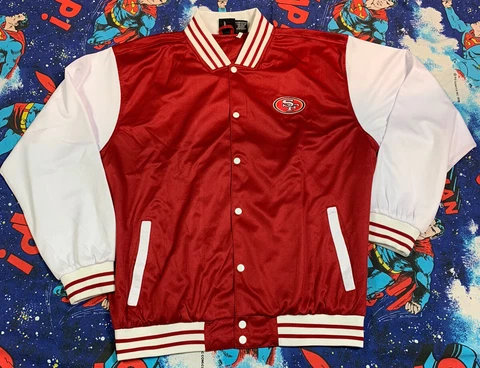 NWOT'S Team Store San Francisco 49ers NFL Button Up Track Jacket Men's Tall XL Cover