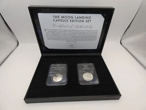 Limited Edition Slabbed Coin Set - Moon Landing Capsule Edition - Case & COA - Picture 1 of 8