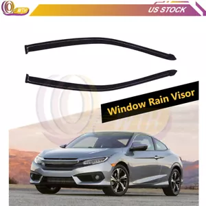 Visera de ventana trasera tintada para sol protector de lluvia ventilación para Honda Civic 2001-2005 cupé - Imagen 1 de 12