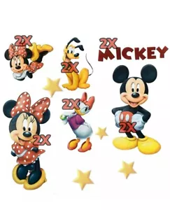 Disney Topolino e Minnie set decalcomanie adesivi da parete rimovibili nuovo!! - Foto 1 di 12
