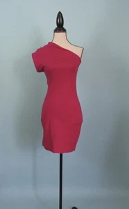 Talla: XS AMERICAN PRENDAS Magenta Mini Vestido Un Hombro Mujer - Imagen 1 de 11