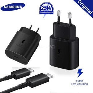 Original Samsung 25W Schnellladegerät Adapter USB-C Galaxy S22 S23 S24 A54 - Bild 1 von 21