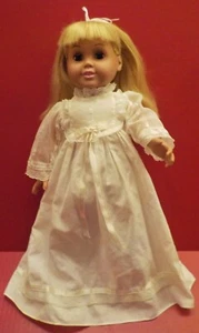 Vintage 1996 FCM 18" Doll, Blue Eyes, Blonde Hair W/Nightgown, Panties & Booties - Picture 1 of 15