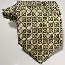 Rare Diony’s Star Gold Woven/Repp Silk Tie Made in Italy 58x3.75” NWOT