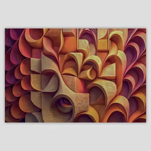 Abstraktes Bild mit harmonischen Farben - Leinwandbild #A41 - Bild 1 von 9