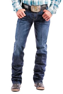 Cinch Western Denim Jean Men Ian Performance Slim Dark Wash MB65436001 - Image 1 of 3
