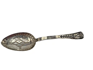 Early Sterling Hand Tooled Stamped Native Designs Fred Harvey Era Spoon - Picture 1 of 8