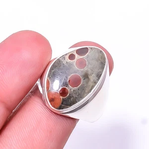 Ossidiana di arachidi naturale - Anello Sonora in argento sterling 925 S.10 R_9487_282_40 - Foto 1 di 2