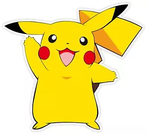 Adesivo decalcomania vinile Pokemon Pikachu *TAGLIE* cartone animato da parete - Foto 1 di 2