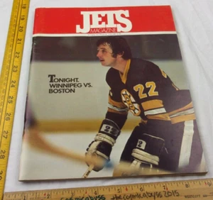 Ray Borque Gerry Cheevers Winnipeg Jets vs Boston Bruins Oct. 26 1979 program - Picture 1 of 6