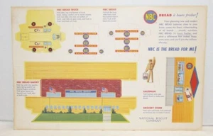 1940's NBC Bread Cardboard Bakery Punch Out Sheet, Nabisco - Picture 1 of 1