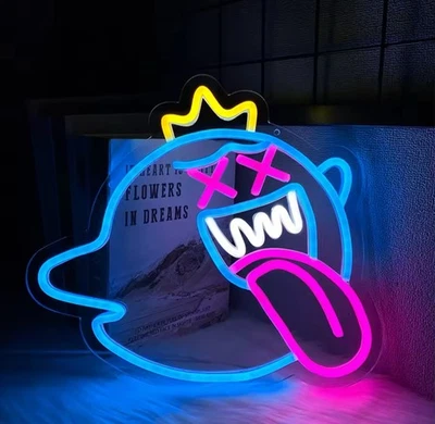 Super Mario LED Luz Nocturna Neón Decoración de Pared Lámpara Niños Hogar Juegos USB RGB Luz Foto 1 de 4