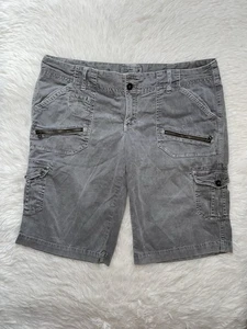 PANTALONES CORTOS CARGO AMERICAN EAGLE GRIS MUJER TALLA 6 BOLSILLOS ELÁSTICOS 11.5" ENTREPIERNA - Imagen 1 de 3