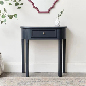 Navy Black Half Moon Table - Daventry Navy Black Range - Picture 1 of 4