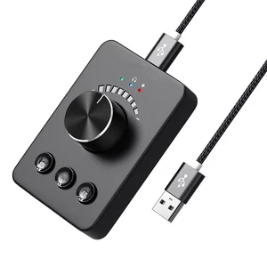 Tragbarer USB-Lautstärkeregler, leicht, multifunktional für Computer - Afbeelding 1 van 3