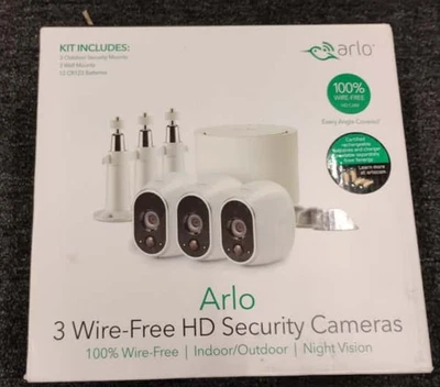Arlo VMS3330W Security System with 3 HD Cameras - White - F1 - Image 1 of 4