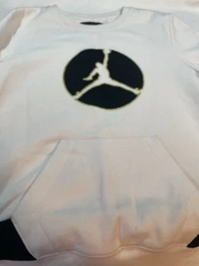 Nike Sweatshirt Kids Xl Air Jordan Jump Man Black/White/gold size  Youth L - Picture 1 of 5