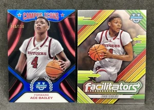 (2) 2025 Topps Bowman Chrome U Campus Icons Blue Ace Bailey #/150 & Facilitators - Bild 1 von 2