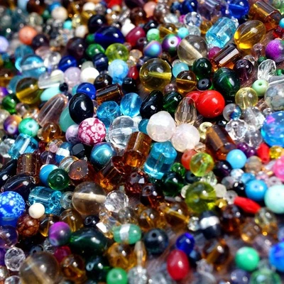 500 Pcs mixed glass beads DIY jewelry making bracelet necklace craftsmanship - Image 1 of 4