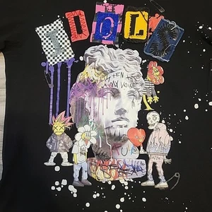 Camicia Smoke Rise adulto media nera stampa grafica manica corta streetwear - Foto 1 di 9