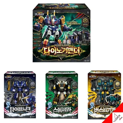 Miniforce Dinoid Warrior DINO COMMANDER+BUSTER GIGA STORM TERA TIDAL SHARK Set - Image 1 of 4