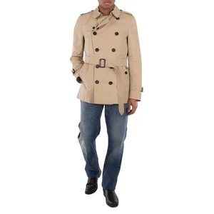 Burberry Men's Heritage Honey Kensinton Short Trench - Picture 1 of 7
