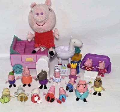 Lote de figuras y accesorios de juguete Peppa Pig amigos y familiares  Foto 1 de 4