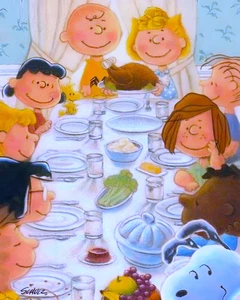 THANKSGIVING - PEANUTS - SHULZ - REFRIGERATOR PHOTO MAGNET 3"-5" - Picture 1 of 1