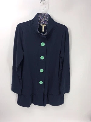Chaqueta Matilda Jane Usada Para Mujer Pequeña Azul Marino Botón/Cremallera Talla Pequeña Usada en Excelente Condición Foto 1 de 4