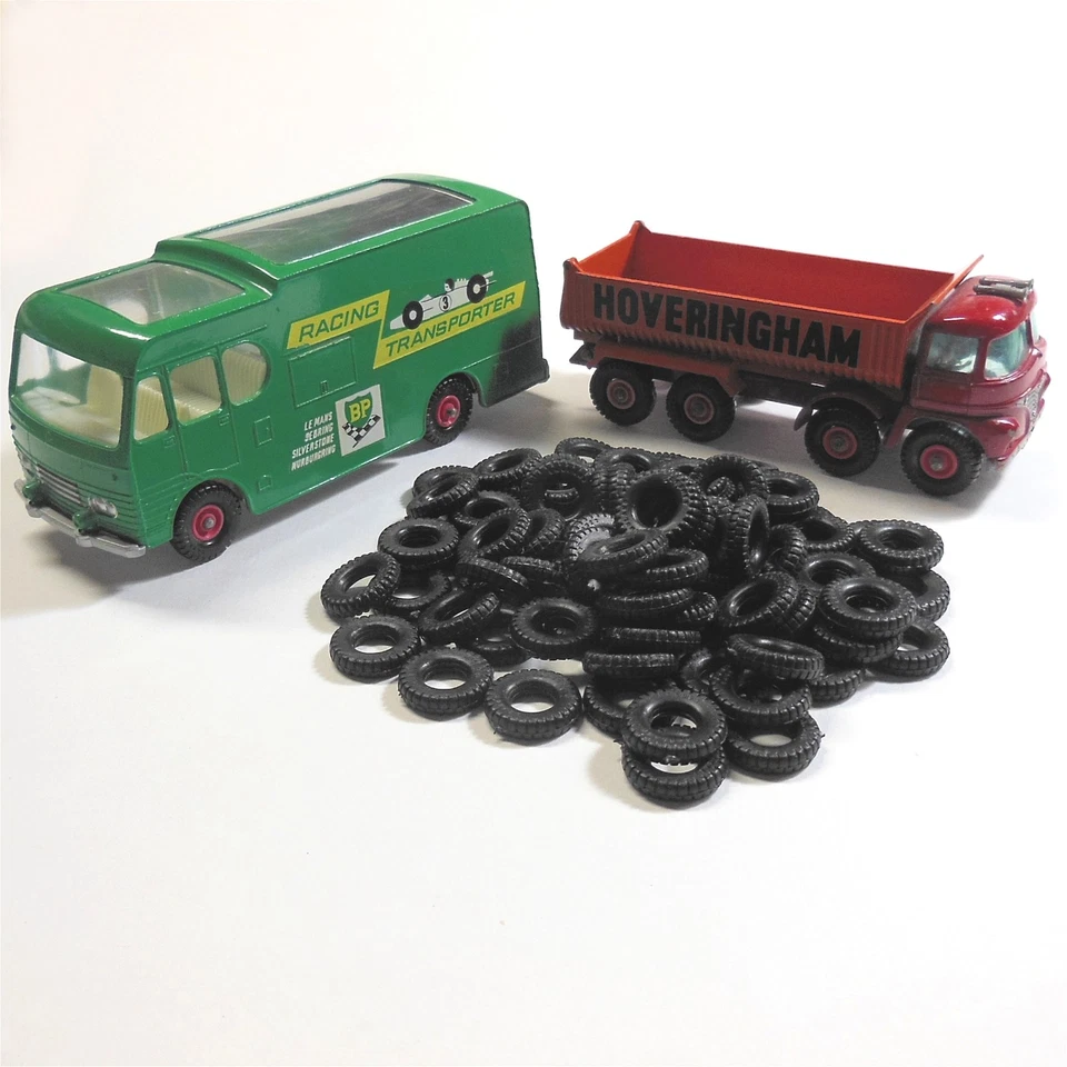 Matchbox King Size 16mm Square Tread Tyre Black Y061 - Image 1 of 1