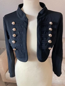 Chaqueta bolero mujer YVESLINE talla M negra manga larga grandes botones decorativos uniforme - Imagen 1 de 8