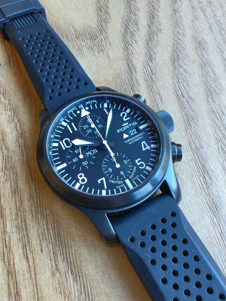 Fortis Watch B-42 Flieger Chronograph Black - Limited Edition! - Image 1 of 4