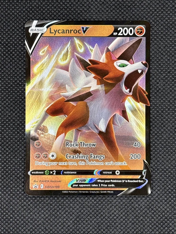 Pokemon 2022 Lycanroc V SWSH199 SWSH: Sword & Shield Promo Cards Holo pokemon - Image 1 of 4