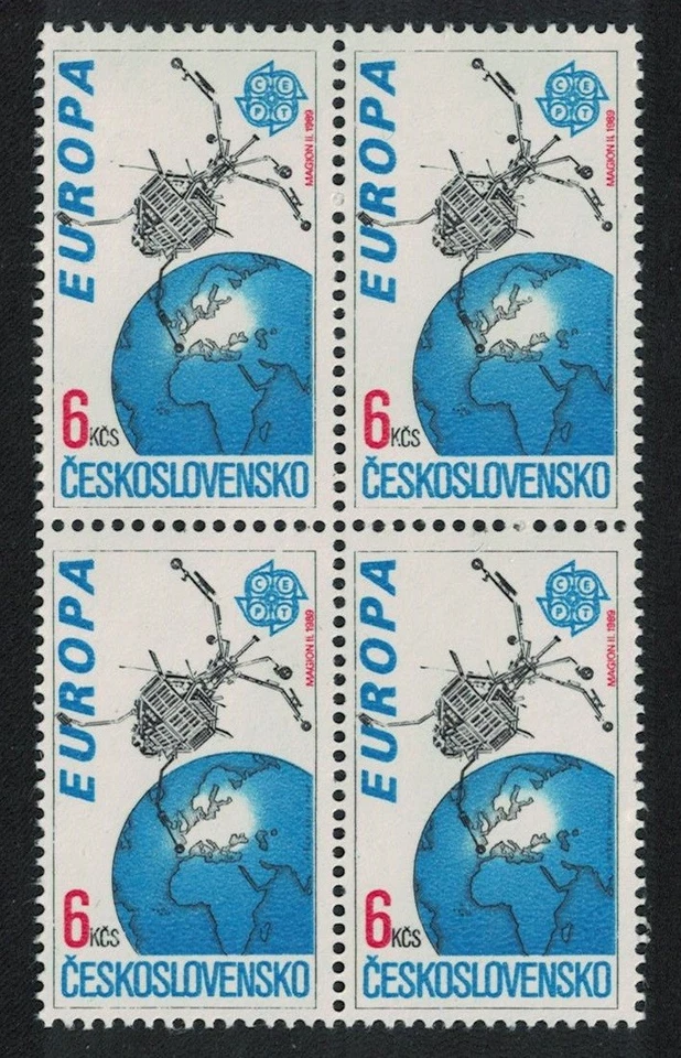 Czechoslovakia Europa Europe in Space Block of 4 1991 MNH SG#3059 - Image 1 of 1