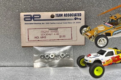 Team Associated RC10 1:10 Front Wheel Locknut 4-40 (6) #6242 BRAND NEW RC10T3 - Image 1 of 3