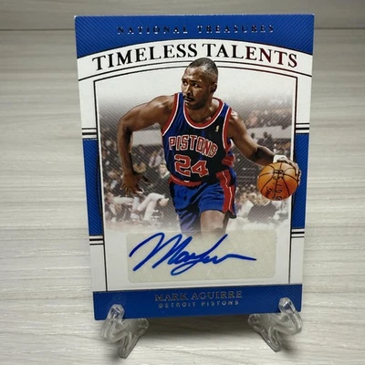 Panini National Treasures Mark Aguirre Auto /99 Detroit Pistons 2019-20 NBA - Image 1 of 3