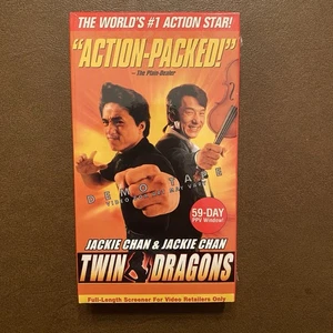 Twin Dragons VHS 1999 Screener Promo Tape Brand New Sealed Jackie Chan - Picture 1 of 6