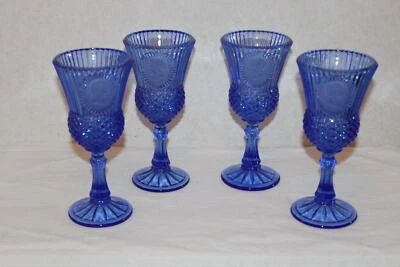 Винтажные очки Fostoria Avon кобальтово-синие George Martha Washington — набор из 4 - Изображение 1 из 4