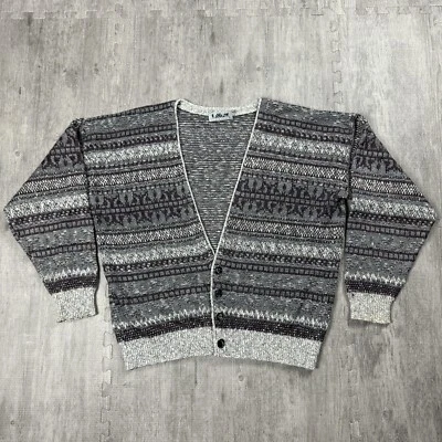 CÁRDIGAN DE COLECCIÓN LAVANE NEW YORK ALGODÓN 4 BOTONES ABUELO ESTILO COOGI ABSTRACTO TALLA M/L Foto 1 de 4